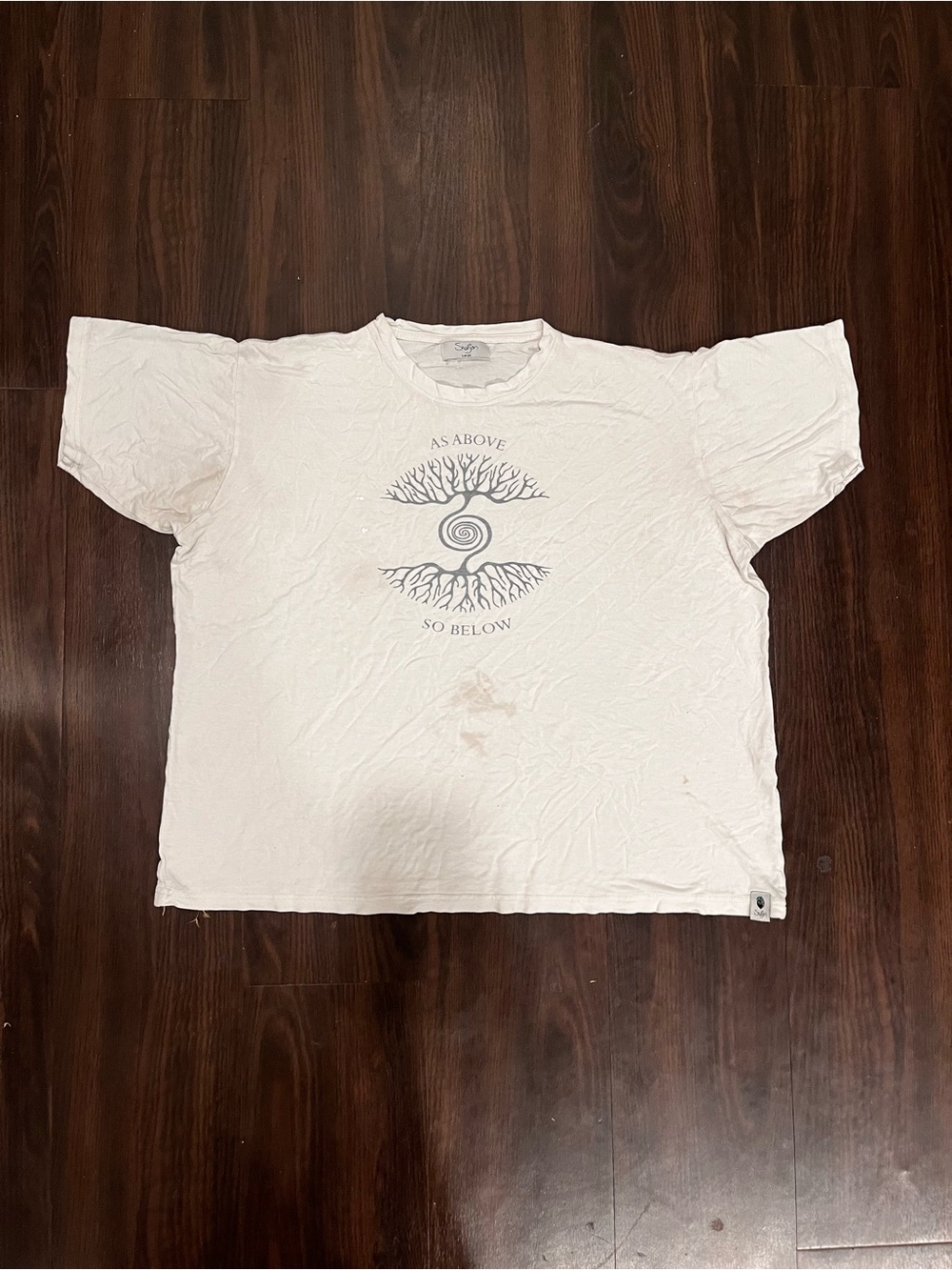 White Graphic Tee - 'As Above So Below'